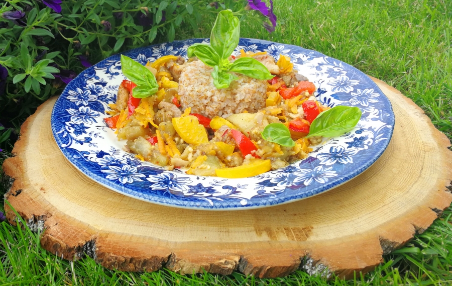 Stew with catfish fillet steaks